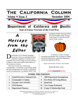 The California Column Volume 4 Issue 2 November 2004