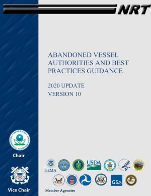 NRT Abandoned Vessel Authorities and Best Practices Guidance 2020