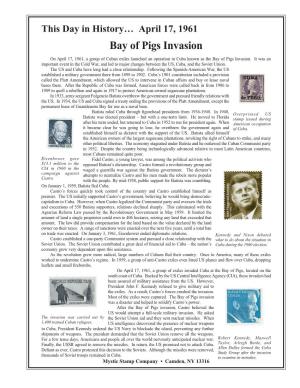 04-17-1961 Bay of Pigs.Indd