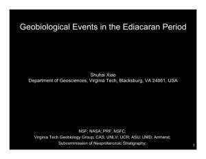 Geobiological Events in the Ediacaran Period