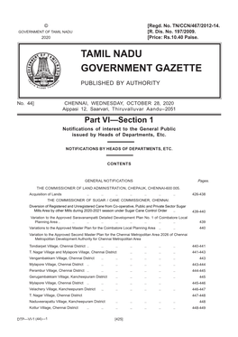 Tamil Nadu Government Gazette