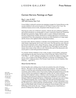 Carmen Herrera: Paintings on Paper