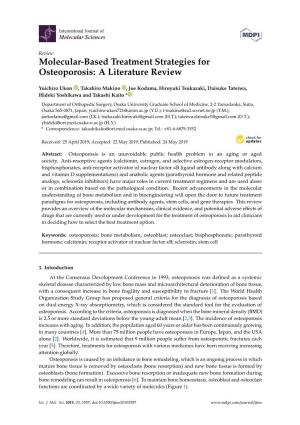 Molecular-Based Treatment Strategies for Osteoporosis: a Literature Review