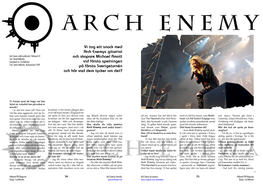 Vi Tog Ett Snack Med Arch Enemys Gitarrist Och Skapare Michael Amott