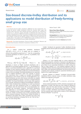 Size-Biased Discrete-Lindley Distribution and Its Applications to Model Distribution of Freely-Forming Small Group Size