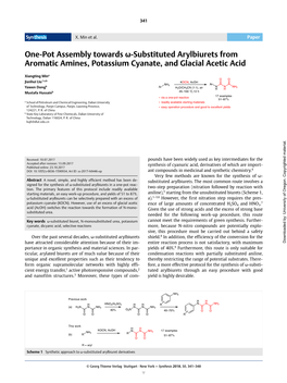 One-Pot Assembly Towards Ω-Substituted Arylbiurets from Aromatic Amines, Potassium Cyanate, and Glacial Acetic Acid