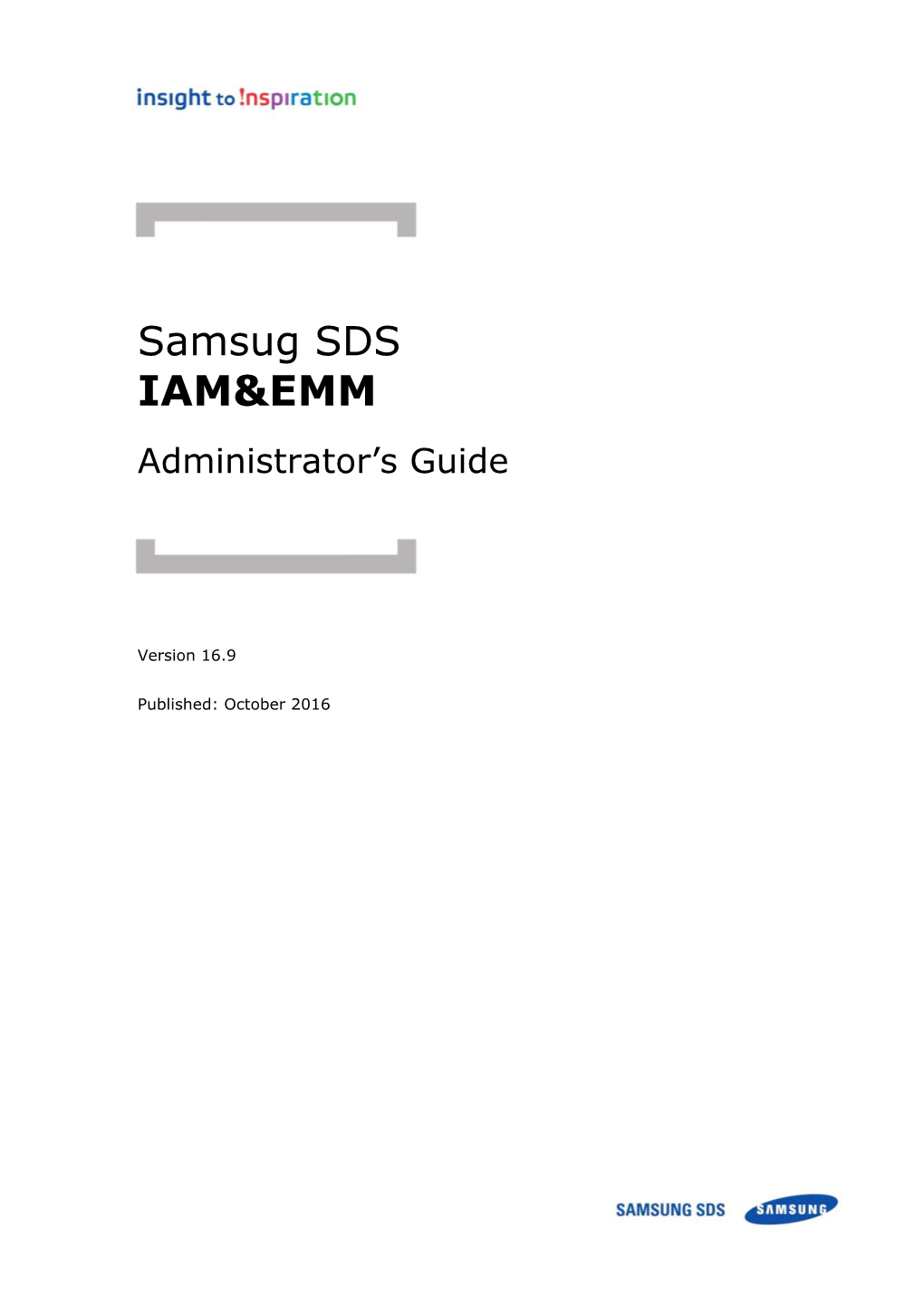 Samsug SDS IAM&EMM Administrator’S Guide