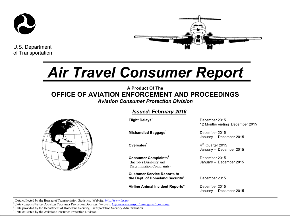 Air Travel Consumer Report