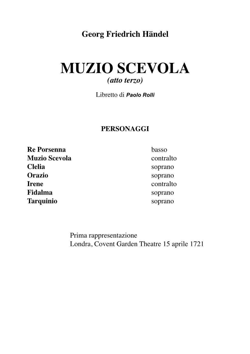 MUZIO SCEVOLA (Atto Terzo)