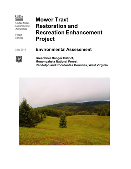 Mower Tract United States Department of Agriculture Restoration And