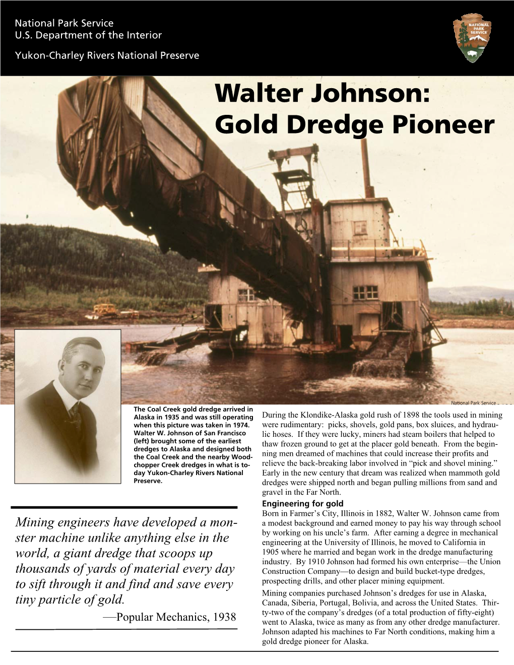 Walter Johnson: Gold Dredge Pioneer