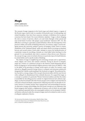 "Magic" In: the International Encyclopedia of Anthropology Online