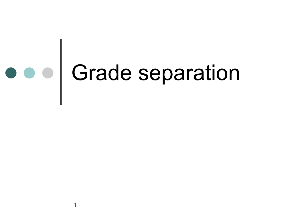 Grade Separation