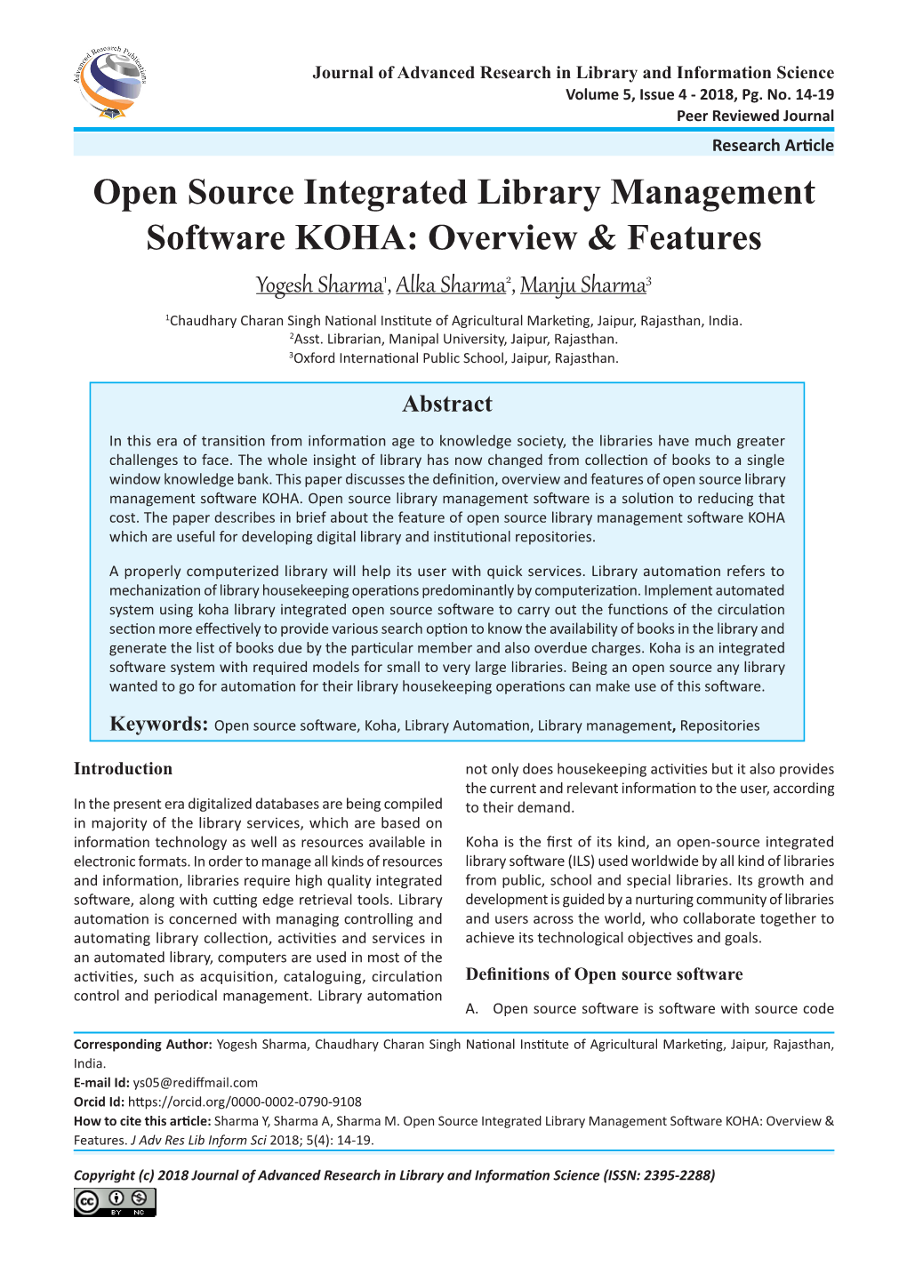 Open Source Integrated Library Management Software KOHA