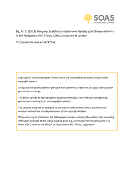 (2013) Marginal Buddhists: Religion and Identity of a Chinese Minority in the Philippines