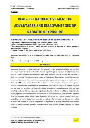 Real-Life Radioactive Men: the Advantages and Disadvantages of Radiation Exposure