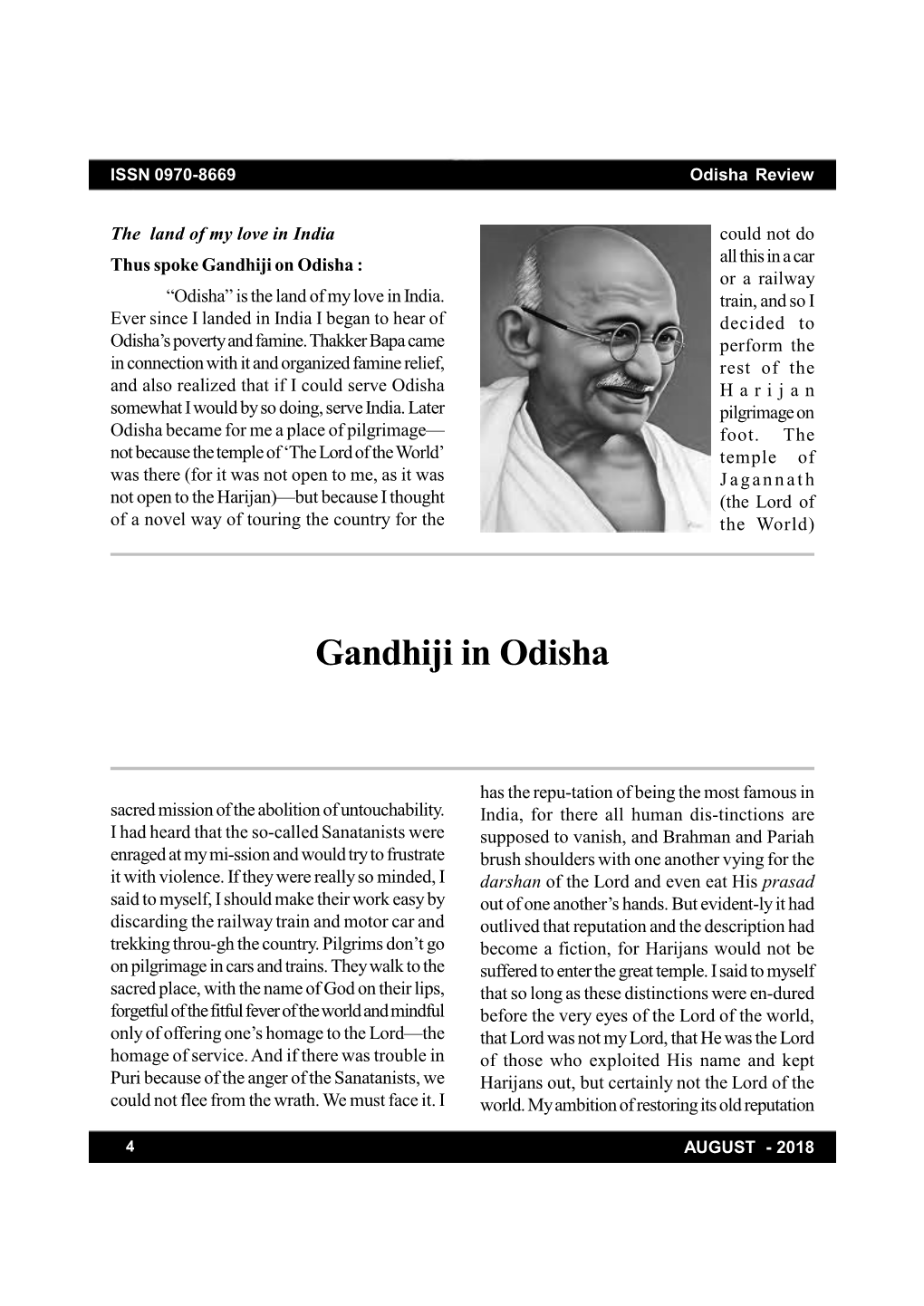 Gandhiji in Odisha