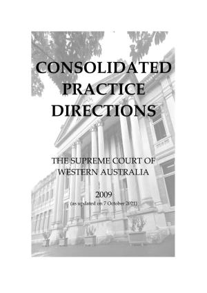 Consolidated Practice Directions