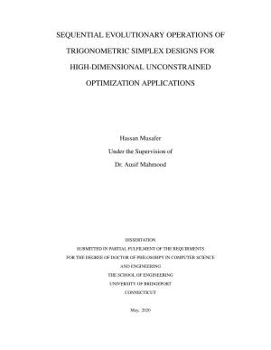Sequential Evolutionary Operations of Trigonometric Simplex Designs For