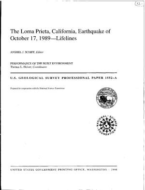 Loma Prieta, California, Earthquake of October 17,1989: Performance of the Built Environment