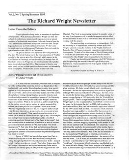 The Richard Wright Newsletter