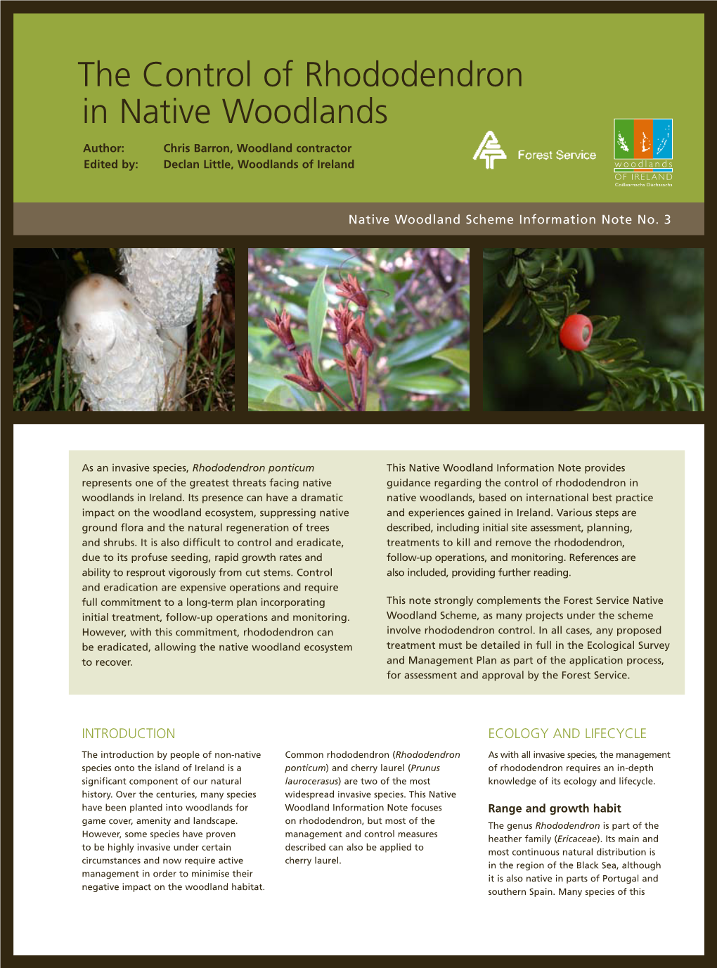 Rhododendron Control Management in Native