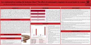The Effect of Contraceptive Implants on Sexual Desire in Women Zoë Tessier and Katrina Armstrong | Faculty of Health Science | University of Ottawa