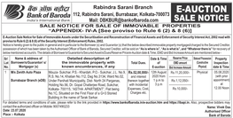 BOB E Auction Rabindra Sarani 16