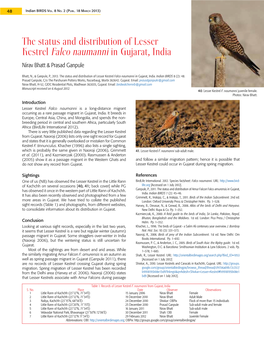 The Status and Distribution of Lesser Kestrel Falco Naumanni in Gujarat, India Nirav Bhatt & Prasad Ganpule