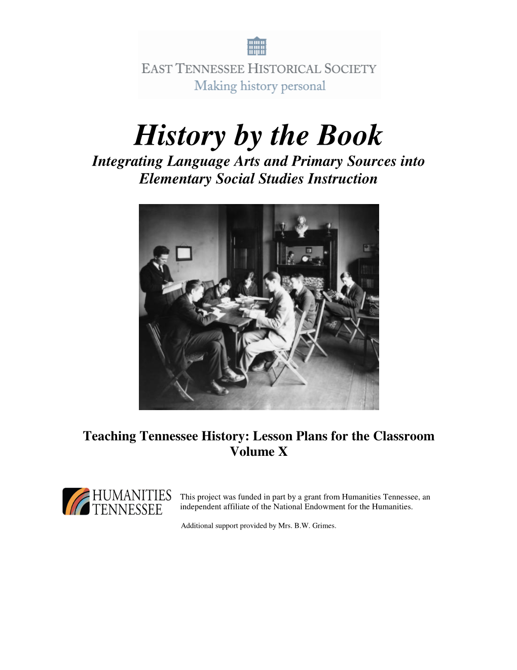 History by the Book Integrating Language Arts and Primary Sources Into Elementary Social Studies Instruction