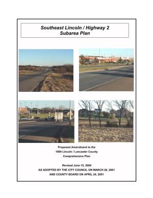 Southeast Lincoln/Highway 2 Subarea Plan