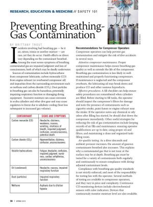 Preventing Breathing- Gas Contamination