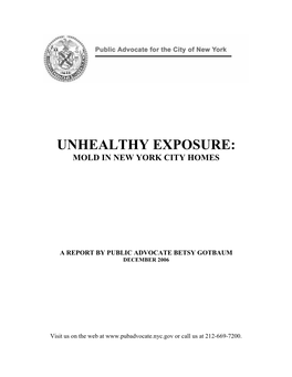 Unhealthy Exposure: Mold in New York City Homes