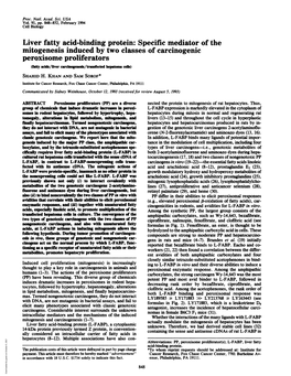 Liver Fatty Acid-Binding Protein