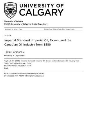 Imperial Standard: Imperial Oil, Exxon, and the Canadian Oil Industry from 1880