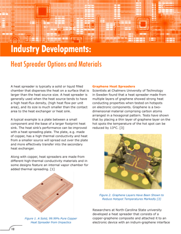 Industry Developments: Heat Spreader Options and Materials