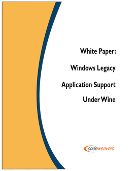 Windows Legacy Application Support Under Wine