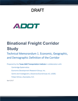 ADOT Binational Corridor Study Technical Memorandum 1