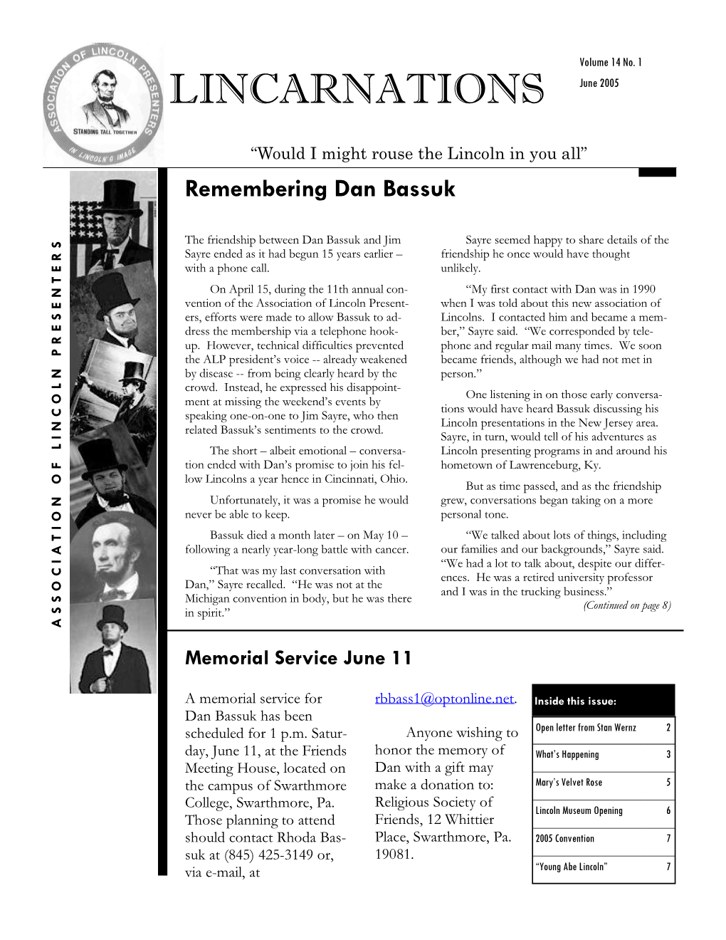 Lincarnations – May 2005