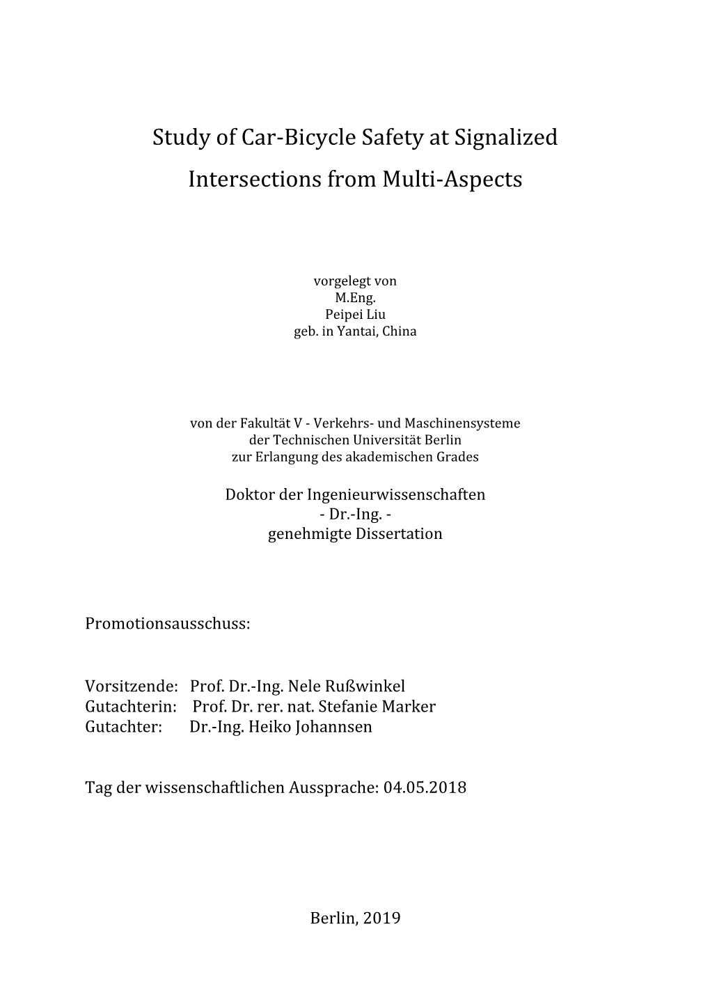 Study of Car-Bicycle Safety at Signalized Intersections from Multi-Aspects