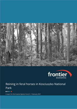 Reining in Feral Horses in Kosciuszko National Park