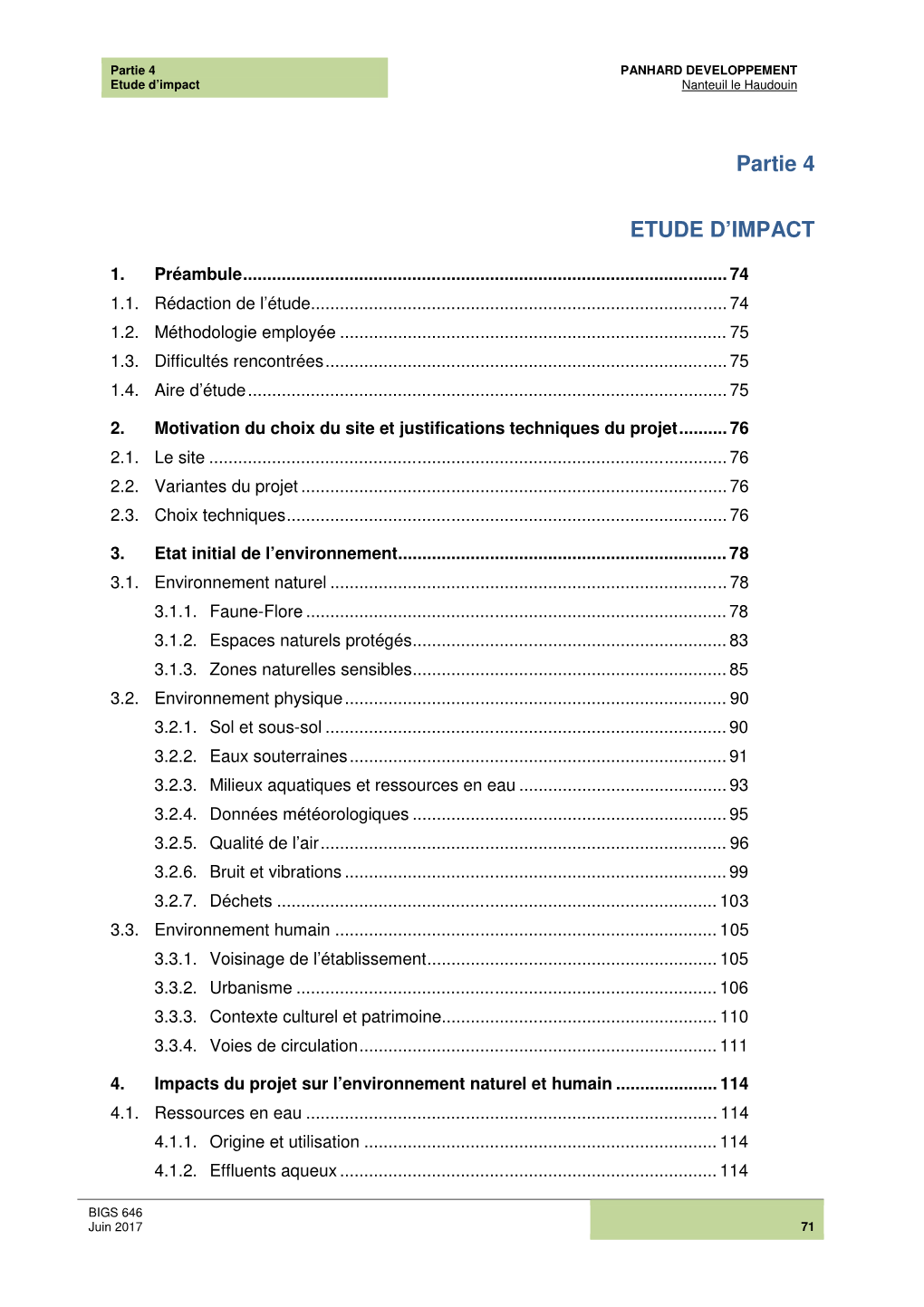 Partie 4 ETUDE D'impact