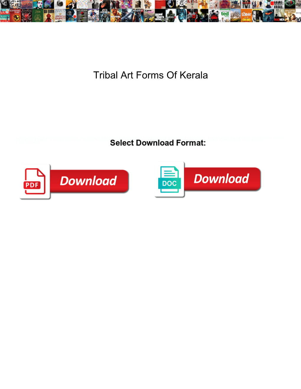 Tribal Art Forms of Kerala