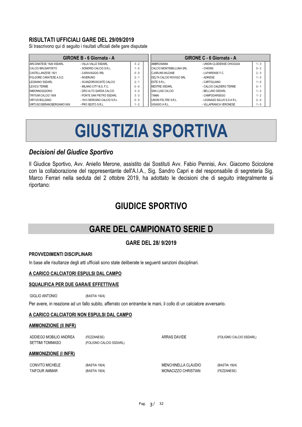 Giustizia Sportiva