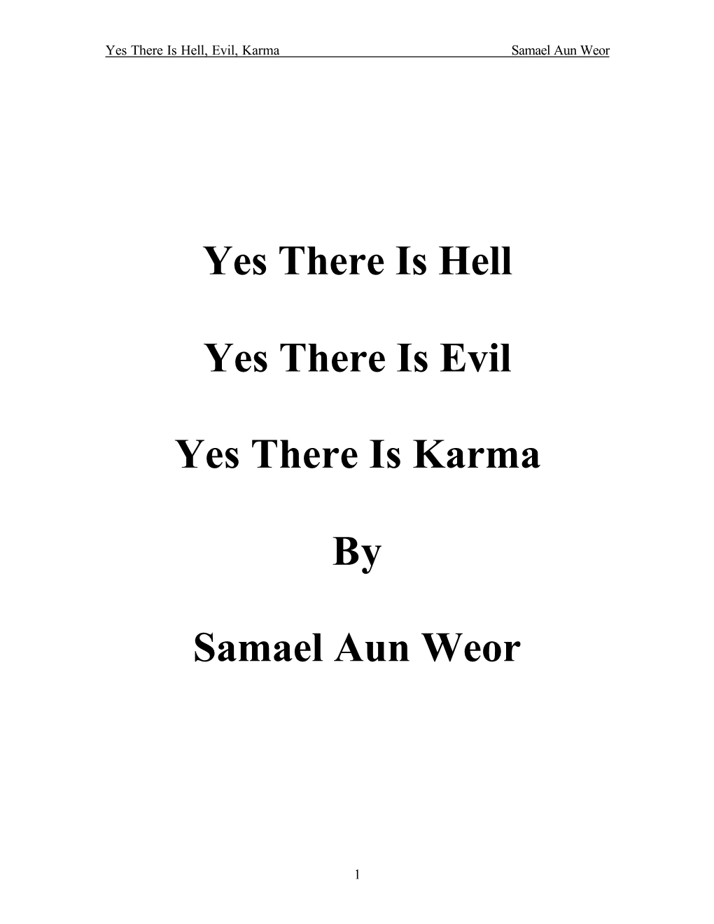 1973 Hell Devil Karma – Samael Aun Weor
