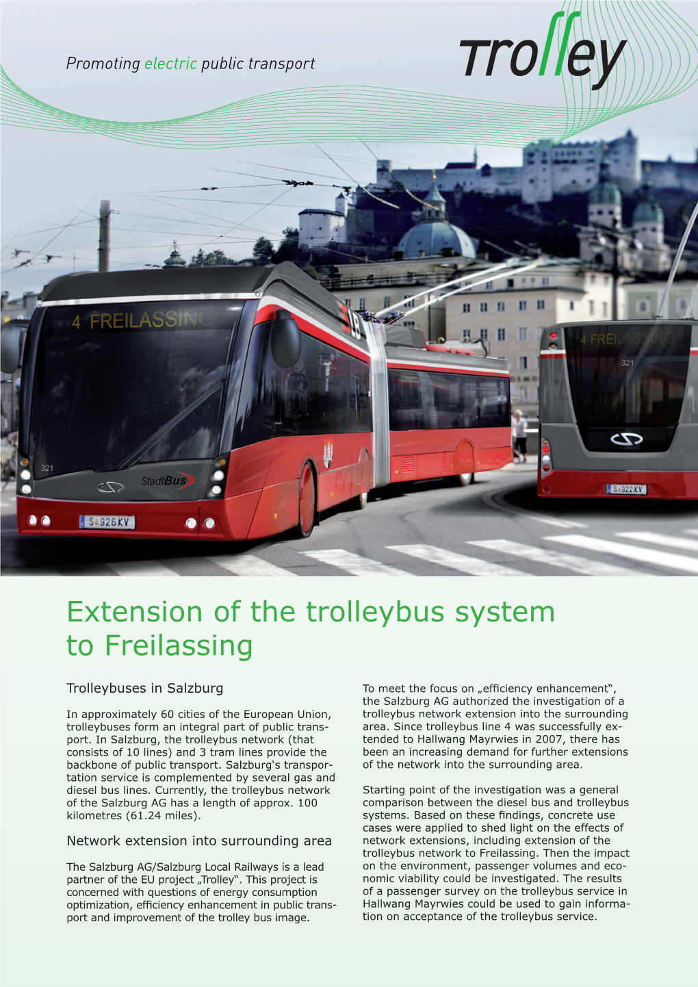 Extension of the Trolleybus System to Freilassing