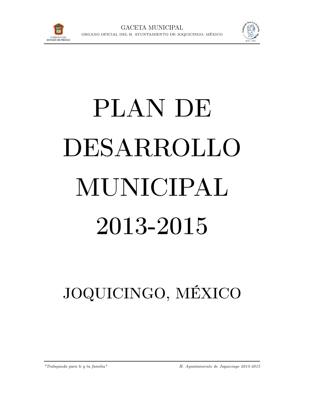 Plan De Desarrollo Municipal 2013-2015