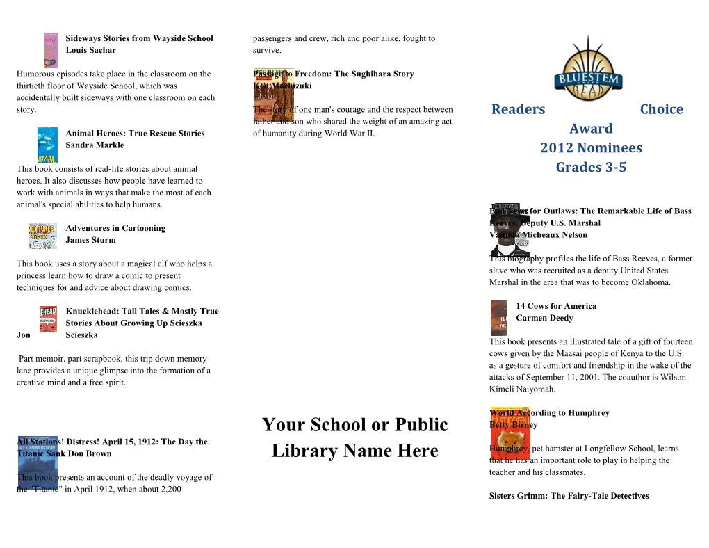 Sideways Stories from Wayside School