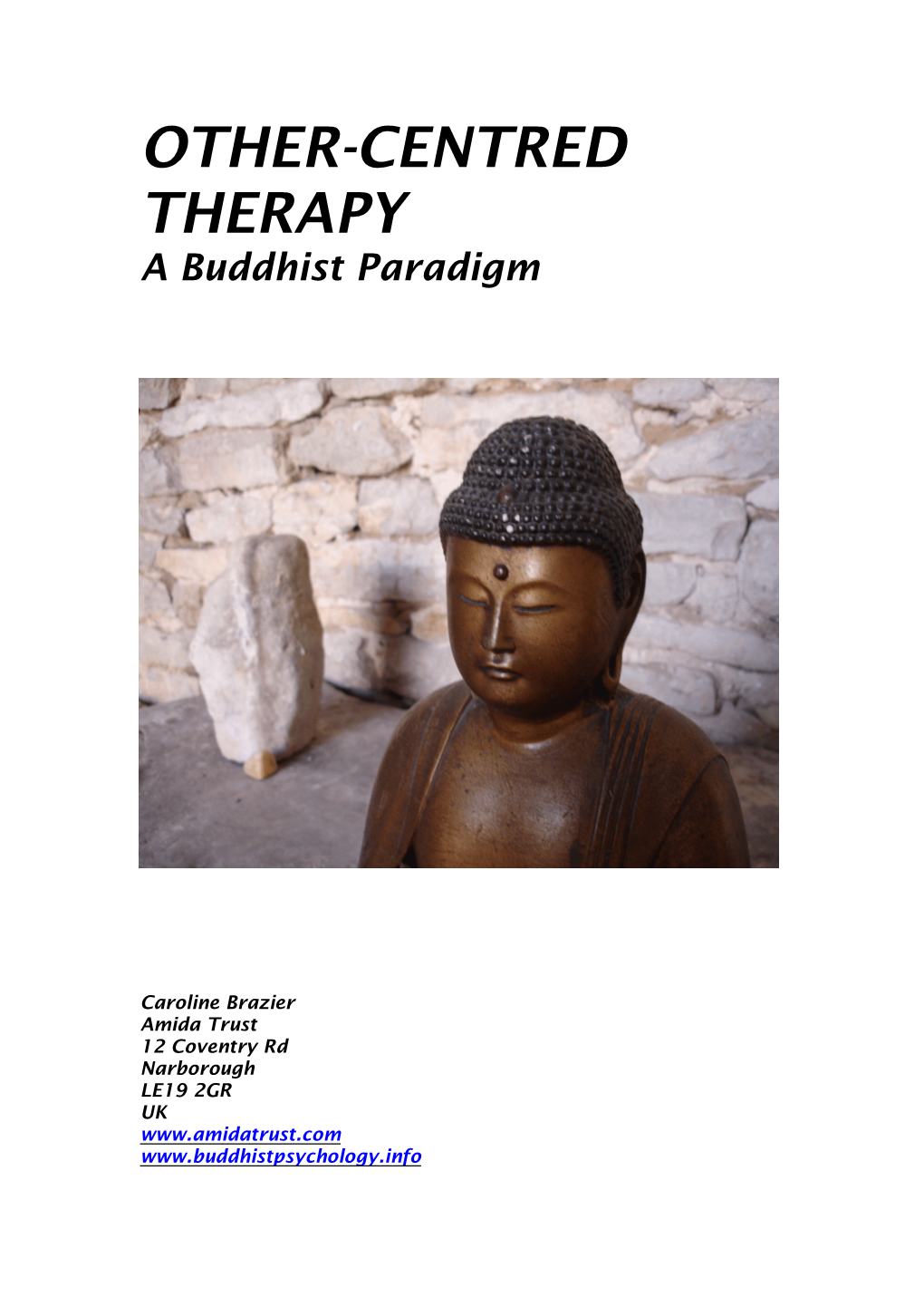 Other-Centred Therapy: a Buddhist Paradigm
