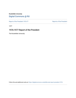 1976-1977 Report of the President